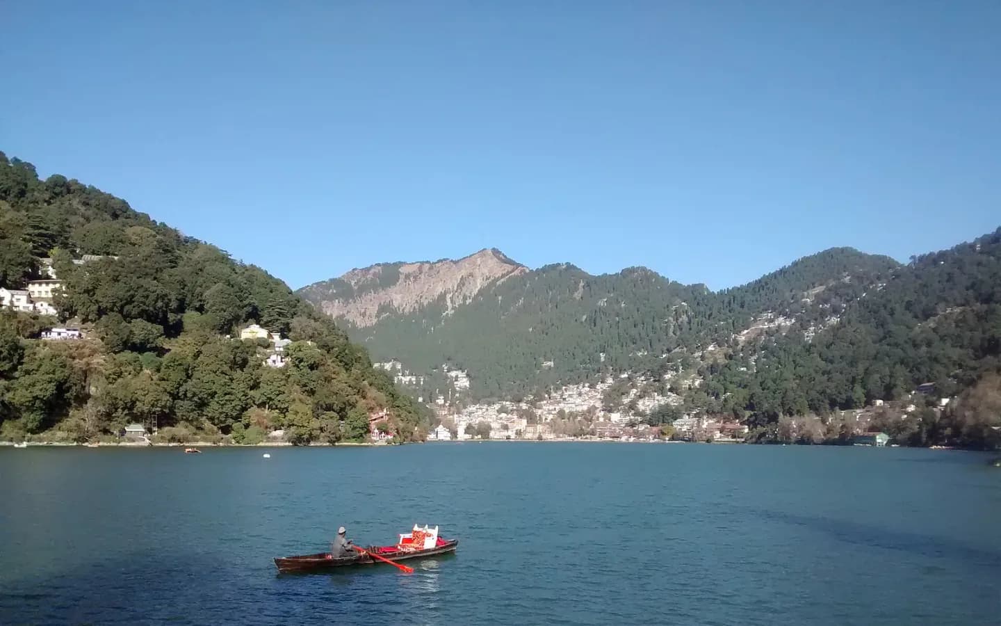 Nainital lake and surrounding hills